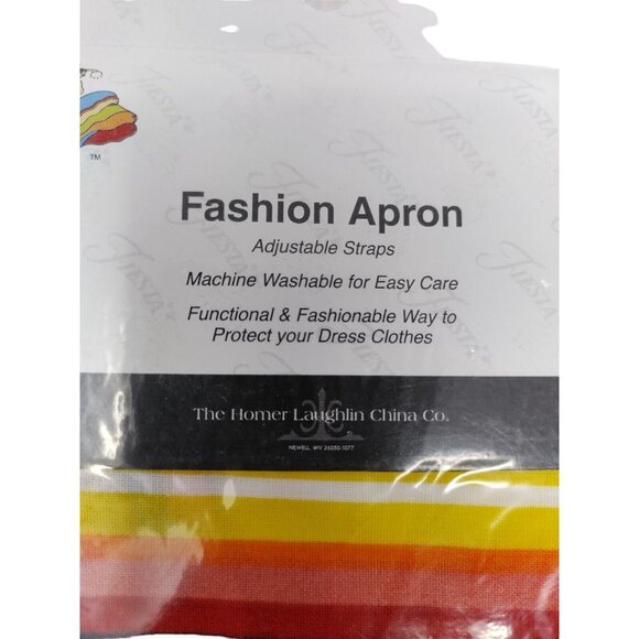 Fiesta Apron Bold Bright Stripe Red Yellow Blue White Adjustable Straps NWT $30 - Picture 5 of 5